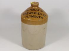A Plymouth Breweries Stoneware Bottle
