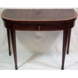 A Regency Period Folding Mahogany Tea Table With D