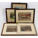 A Small Quantity Of Antique Hunting Prints