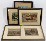 A Small Quantity Of Antique Hunting Prints