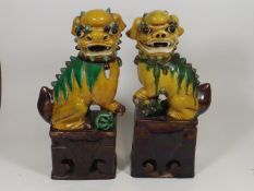 A Pair Of C.1900 Chinese Fu Lion Dogs