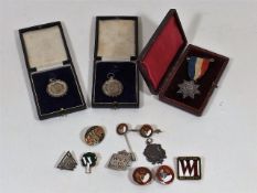 A Small Quantity Of Silver Medals & Badges