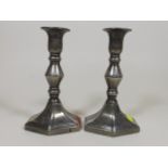 A Pair Of Georgian Paktong Candlesticks