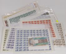 A Quantity Of Sheets Of Stamps