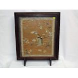 A 19thC. Chinese Silk Work Screen