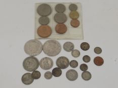 Two Early 20thC. Silver Dollars & Other Coinage