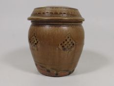 A Mike Dodd Stoneware Lidded Studio Pottery Jar