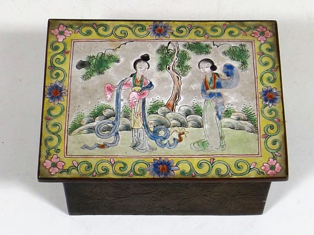 A 19thC. Cantonese Enamelled Box