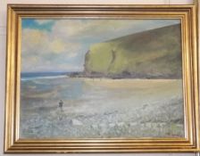 R. B. Treleavan Oil On Canvas Of Crackington Haven