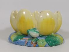 A Clarice Cliff Lily Pad Bowl