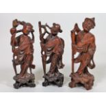 Three Chinese Carved Figures