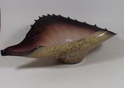 A Large Venetian Style Art Glass Shell