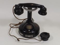 An Early 20thC. Bakelite French Column Telephone