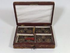 An Antique Edition Of Bezique Card Game In Case