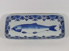 A Delft Dish With Relief Herring Decor