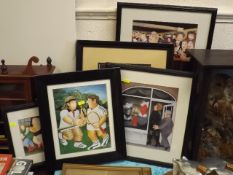 Six Framed Beryl Cook Prints