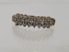 A Ladies 9ct Gold & Diamond Ring