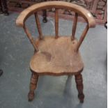 A 19thC. Elm Childs Chair