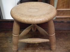 A Small Elm Milking Stool