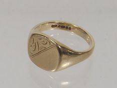 A 9ct Gold Gents Ring