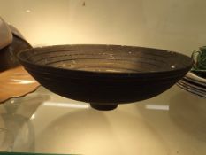 A Retro Studio Pottery Bowl, Indistinctly Signed