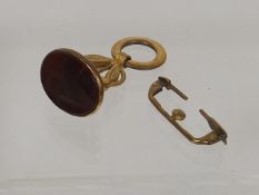 A 19thC. Masons Seal & A Scarf Pin