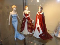 Royal Doulton Princess Diana & Two Other Figures