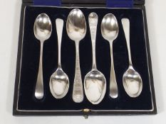 A Cased Set Of Six Silver Spoons