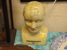 A Ceramic Phrenology Bust