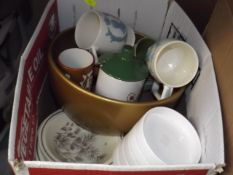 A Boxed Quantity Of Miscellany Items Inc.Ceramics