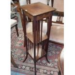 An Edwardian Mahogany Three Tier Plant Stand