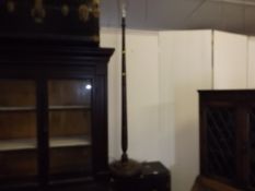 A Stained Pine Standard Lamp