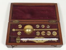 A Cased Sikes Hydrometer Set