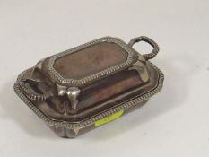 An Early 20thC. Silver Plated Ladies Ash Tray With
