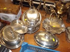 Four Victorian Silver Plated Tureens, A Vegetable