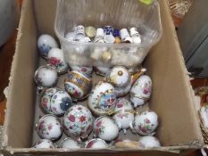 A Quantity Of Collectable Porcelain Eggs Twinned W