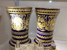 Two Large Decorative Wein German Pottery Vases