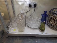Three Decanters & Other Glassware