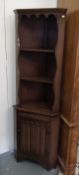 An Oak Corner Cupboard With Linenfold Door Decor