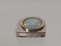 A Silver Mounted Opal