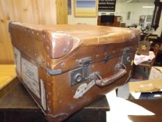 A Leather Travel Trunk