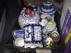 A Boxed Quantity Of Oriental Ceramics