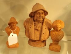 Three French Terracotta Busts By Blot