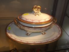 A Victorian Porcelain Tureen & Stand