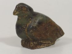 An Antique Carved South American Soapstone Bird Fi