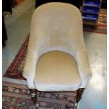 A Victorian Upholstered Salon Chair