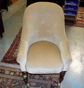 A Victorian Upholstered Salon Chair