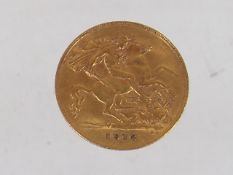 A 1912 Half Gold Sovereign