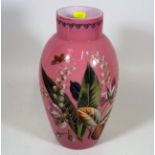 A C.1900 Painted Glass Vase
