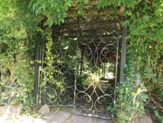 Two Painted Galvanised Gates Approx. 70in X 29in E